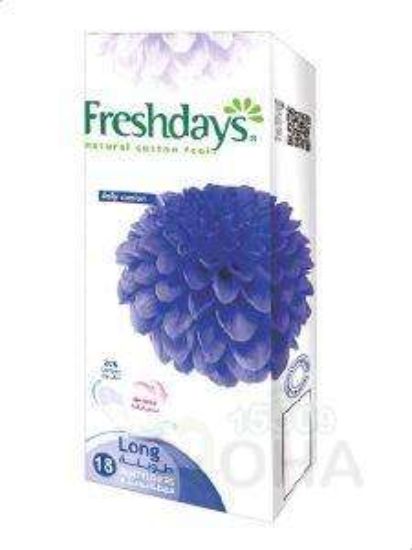 FRESH DAYS LONG (18 PCS) فوط يومية ازرق