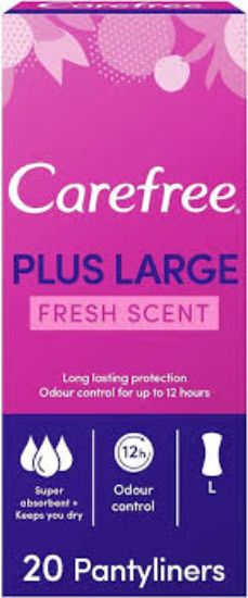 CAREFREE PLUS LARGE UNSCENTED 20 PCS بلا عطر