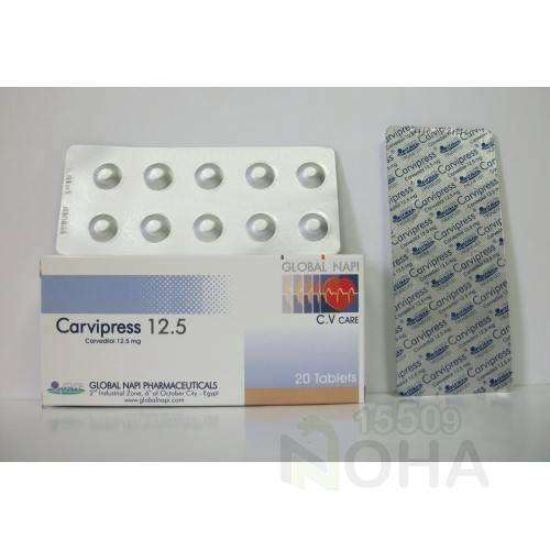 CARVIPRESS 12.5 MG 20 TAB 22 LE