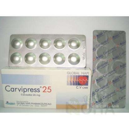 CARVIPRESS TAB 25 MG 23 LE