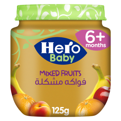 HERO BABY+6 MIXED FRUITS JAR 125 GM