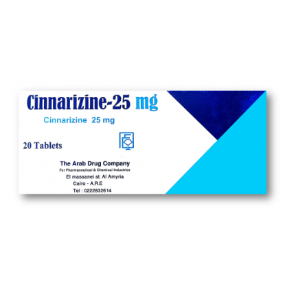 CINNARIZINE 25 MG 20 TAB 24 LE
