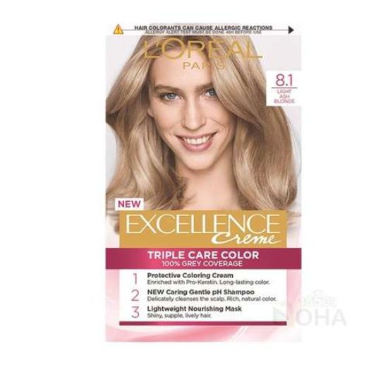 LOREAL EXCELLANCE CREAM 8.1 اشقر رمادي فاتح