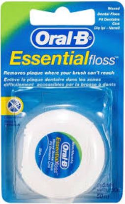 ORAL- B ESSENTIAL WAXED FLOSS 50 M خيط اسنان مدور
