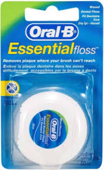 ORAL- B ESSENTIAL WAXED FLOSS 50 M خيط اسنان مدور