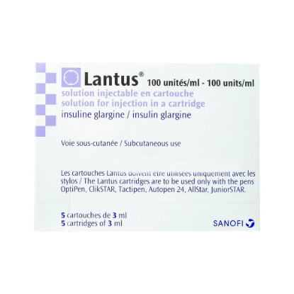LANTUS 100 I.U-1 ML 3 ML 5 CARTRIDGES 1107 LE