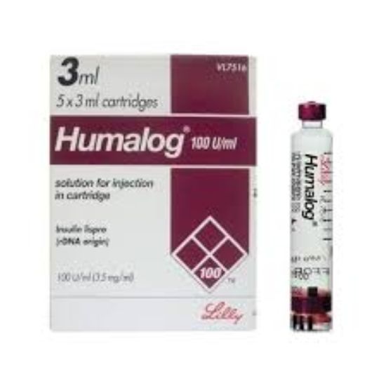 HUMALOG – 100 I U 5 CARTRIDGES 3 ML 904 LE