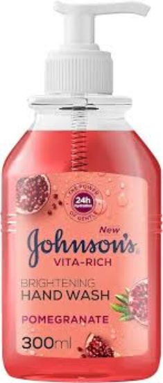 JOHNSON’S VITA-RICH, BRIGHTENING HAND WASH, POMEGRANATE, 300ML