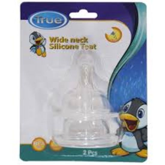 TRUE WIDE NECK SILICONE TEAT 2PCS (3+MONTH)2022337