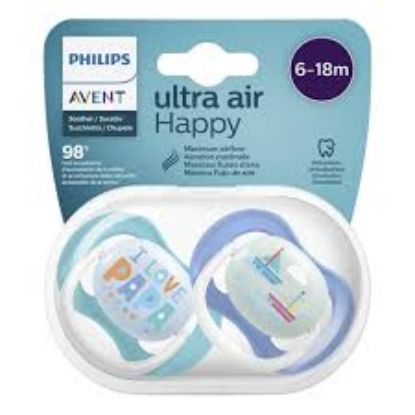 AVENT ULTRA AIR HAPPY SOOTHER 6-18M -2PCS سكاته