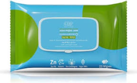 EVA ACNE PRONE SKIN FACIAL WIPES 25 WIPES
