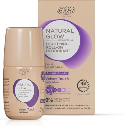 EVA SKIN CARE NATURAL GLOW LIGHTENING ROLL-ON DEODORANT - VELVET TOUCH 60 GM