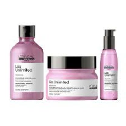 LOREAL SHAMPO LISS UNLIMITED 300ML+SERUM+MASK FREE
