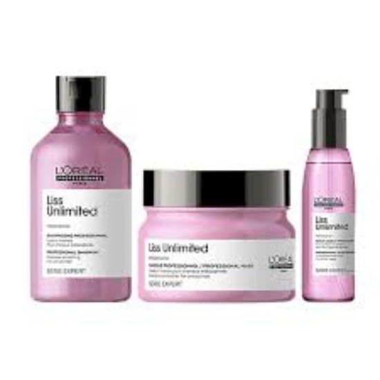 LOREAL SHAMPO LISS UNLIMITED 300ML+SERUM+MASK FREE
