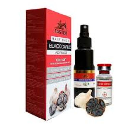 FASTER HAIR BACK BLACK GARLIC OILEX OIL 100ML احمر
