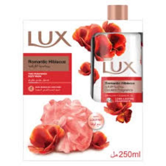 LUX SHOWER GEL 250 ML لوفه+ رومانسية الكركديه (خصم 15%)
