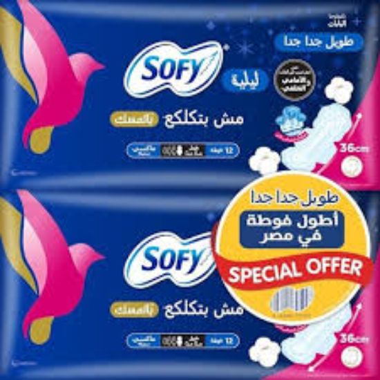 SOFY MAXI EXTRA EXTRA LONG NIGHT 12 PADS (عرض 1+1