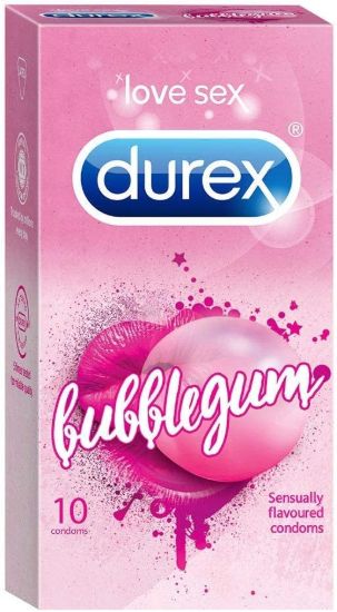 DUREX BUBBLE-GUM FLAVOURED CONDOMS 10S