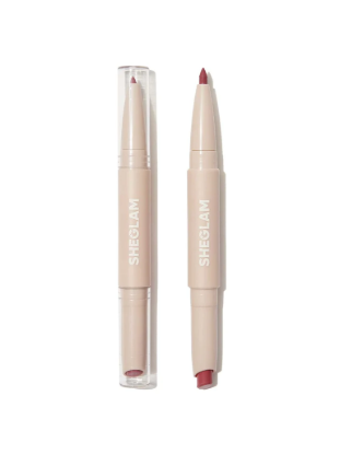 SHEGLAM GLAM 101 LIPSTICK & LINER DUO CHERRY FUDGE