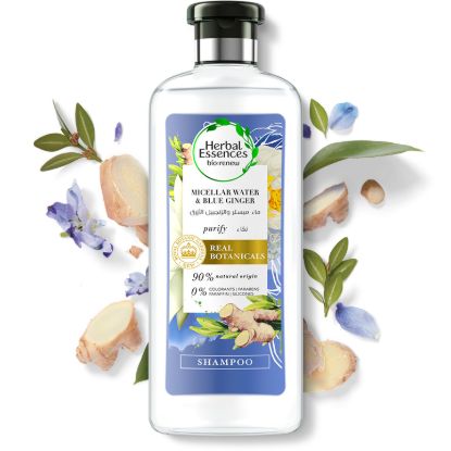 HERBAL ESSENCES PURIFY MICELLAR WATER & GINGER SHAMPOO - 400 ML