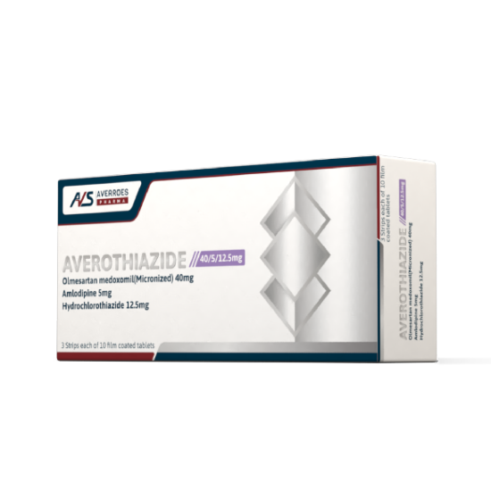 AVEROTHIAZIDE 40/5/12.5 MG 30 TAB 90 LE