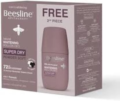 BEESLINE SUPER DRY POWDER SOFT ROLL ON 2 PIECE FREE