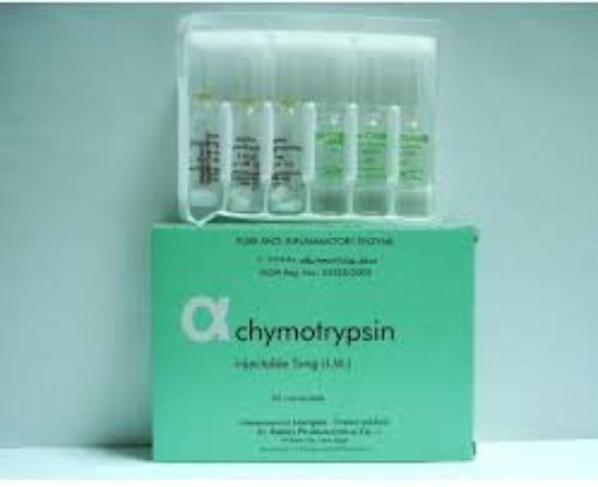 ALPHA CHYMOTRYPSIN 3 AMPOULES 3 ML 65 LE