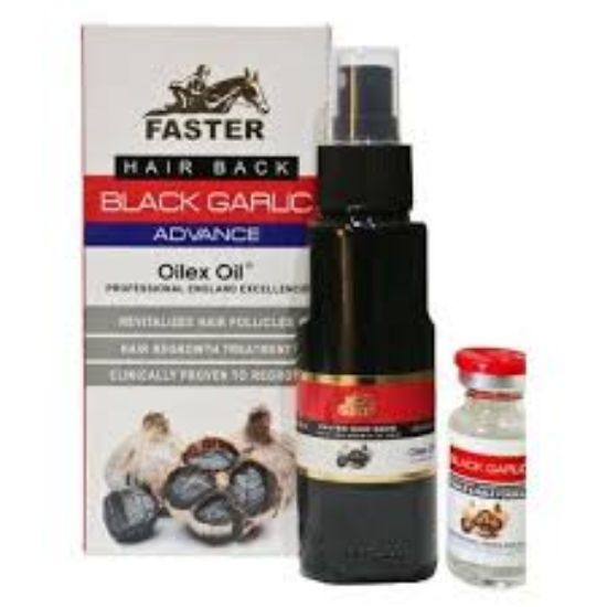 FASTER HAIR BACK BLACK GARLIC ADVANCE OILEX OIL 100ML الابيض