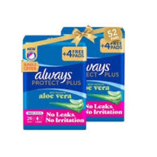 ALWAYS MAXI LONG PLUS ALOE VERA 26 PADS + 4 FREE (1+1)