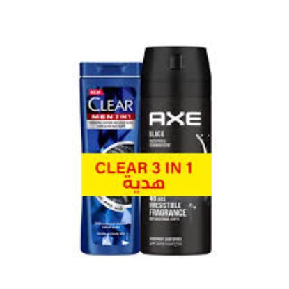 AXE DARK TEMPTATION SPRAY 150ML +CLEAR SHAMPOO FREE