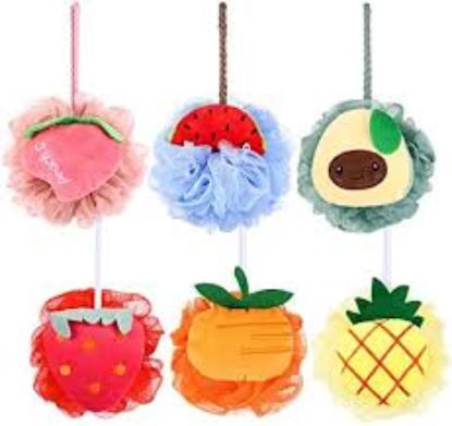 DERUNFA BATH SPONGE لوفة اشكال للاطفال