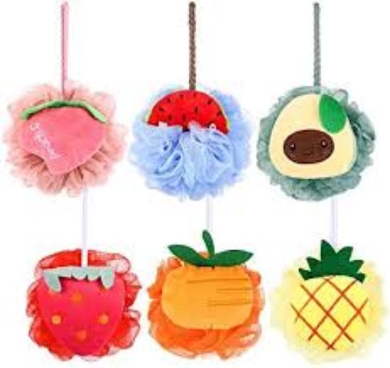 DERUNFA BATH SPONGE لوفة اشكال للاطفال