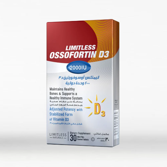 LIMITLESS OSSOFORTIN 2000IU D3 30 TAB 64 LE