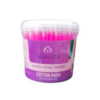 QUALITA ANTIBACTERIAL COTTON BUDS 200 PCS قطن اذن مدور