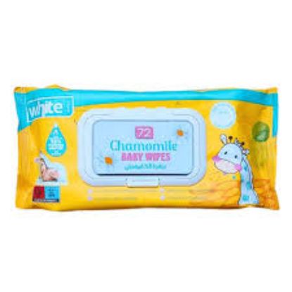WHITE CHAMOMILE BABY WIPES 72 PCS