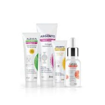 ARGENTO EYE CONTOUR &ARGENTO NIGHT CREAM 60 ML& AZHA VITAMIN C SERUM &AZHA WHITENING CREAM