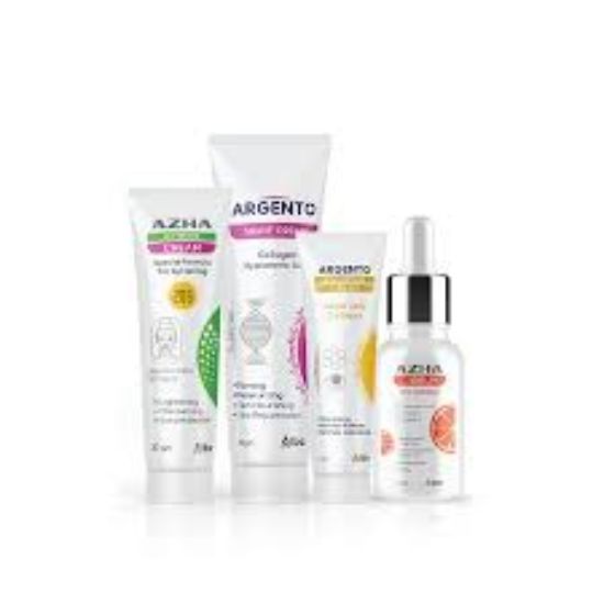 ARGENTO EYE CONTOUR &ARGENTO NIGHT CREAM 60 ML& AZHA VITAMIN C SERUM &AZHA WHITENING CREAM