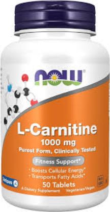 NOW, L-CARNITINE 1,000 MG 50 TABLETS