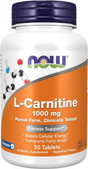 NOW, L-CARNITINE 1,000 MG 50 TABLETS