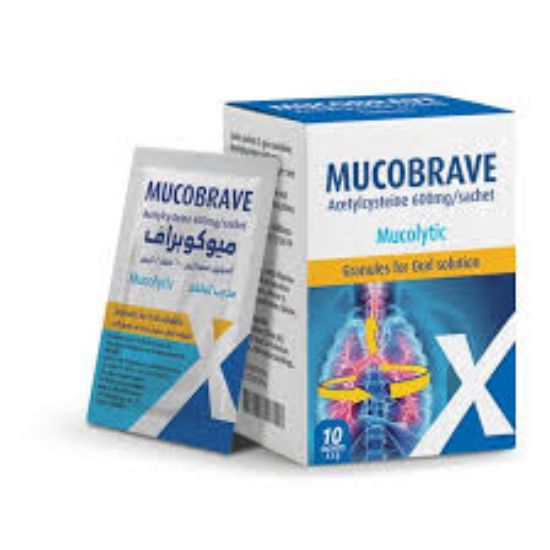 MUCOBRAVE 600 MG 10 SACHETS 75 LE