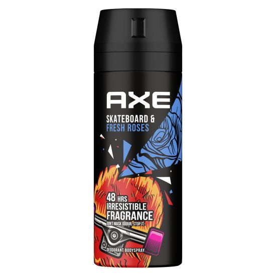 AXE SKATEBOARD &FRESH ROSES 150 ML SPRAY مستورد