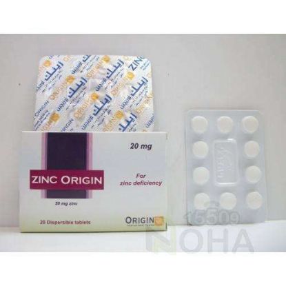 ZINC ORIGIN 20 MG 20 TAB 36 LE