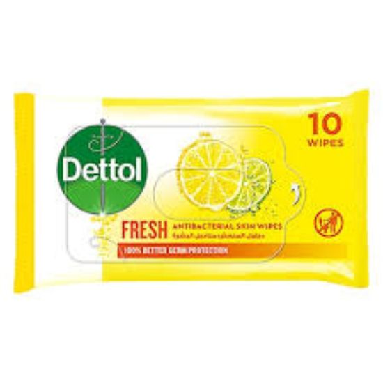 DETTOL FRESH 10 WIPES OFFER 2+1 FREE ليمون