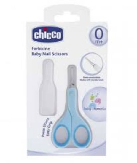 CHICCO +0 M مقص اطفال لبني