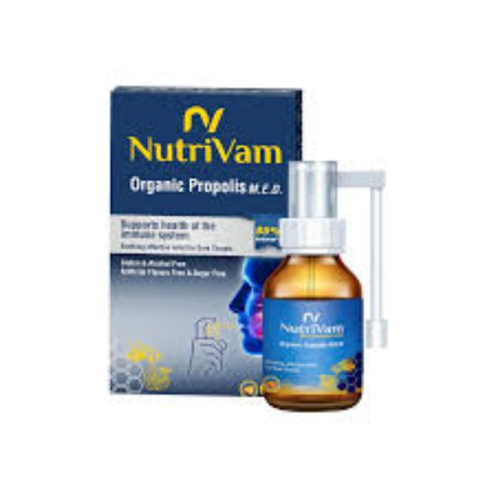 NUTRIVAM ORGANIC PROPOLIS 20 ML لأحتقان الحنجرة