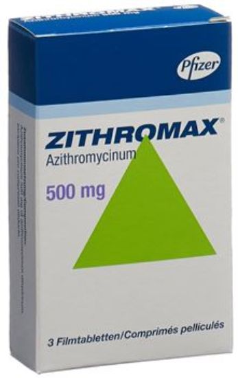 ZITHROMAX 500 MG 3 TAB 160 LE