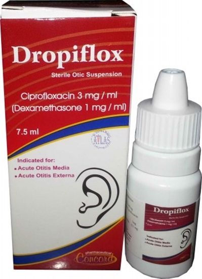 DROPIFLOX OTIC SOLUTION 15 ML 39 LE