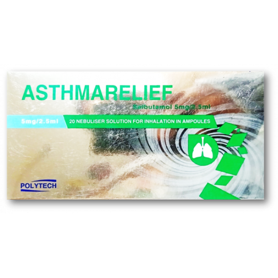 ASTHMARELIEF 5 MG/2.5 ML INHALATION 20 AMPOULES 124 LE