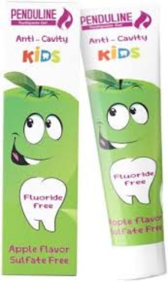PENDULINE ANTI - CAVITY KIDS FLUORIDE FREE APPLE FLAVOUR TOOTH PASTE 75 ML