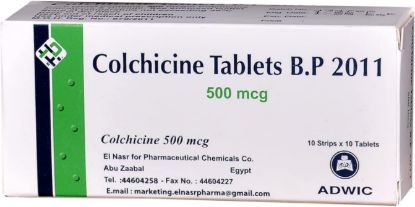 COLCHICINE 500 MCG 100 TABLETS 190 LE